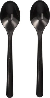 Produktbild von 50x -Kaffeelöffel Mehrweg 130mm aus -PP extra stabil schwarz