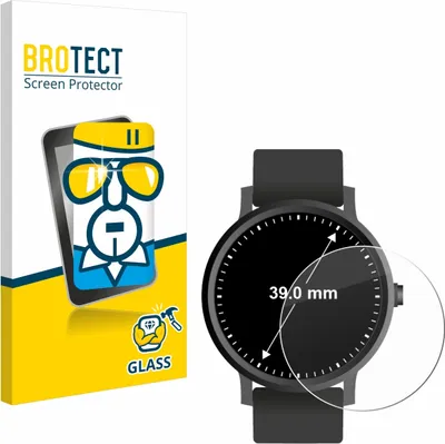 Produktbild von BROTECT Schutzglas für Armbanduhren (Kreisrund, ø: 39 mm) Displayschutz 9H Glas klar transparent