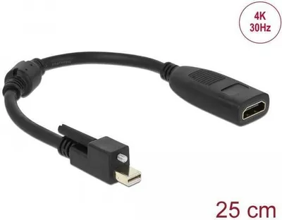 Productafbeelding van Delock 62640 Displayport Adapter Delock mini DP -> HDMI St/Bu 4K +Schraub