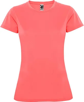 Immagine prodotto di Roly CA0423 | Maglietta Montecarlo da donna, Piqué - Colore: Fluor Coral 234 - Taglia: XL