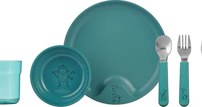 Produktbild von Set Kindergeschirr Mepal Mio 6-teilig - Deep turquoise