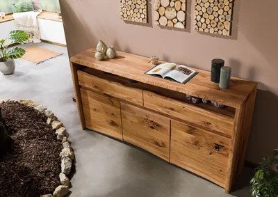 Produktbild von MASSIVMOEBEL24 Sideboard Wildeiche 191x45x96 natur geölt PURE OAK #102