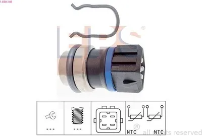 Produktbild von EPS 1.830.146 Kühlmitteltemperatursensor für VW Golf IV Schrägheck (1J1) Transporter IV Bus (70B, 70C, 7DB, 7DK, 70J, 70K, 7DC, 7DJ) GOLF III (1H1)