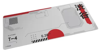 Imagen del producto de Trust GXT 759 XXL, , Gris, Rojo, Blanco, Imagen, Polietileno tereftalato (PET), Patas antideslizantes, Alfombrilla para ratón de gaming