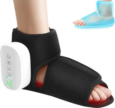 Produktbild von Fußmassagegerät 3-in-1: Kabelloser, elektrischer Fußmassageapparat mit Wärme, Luftkompression und Massage. Fußmassagegerät mit Dreifachtherapie und 3000 mAh Akku