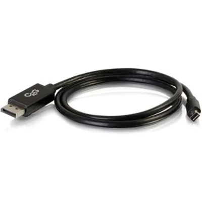 Produktbild von C2G 2m Adapterkabel Mini-DisplayPort auf DisplayPort Stecker/Stecker - Schwarz - DisplayPort-Kabel - Mini DisplayPort (M) zu DisplayPort (M) - 2 m - Schwarz