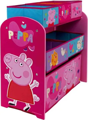 Obrázek produktu pro Dřevěná police – organizér na hračky PEPPA PIG, PP13987