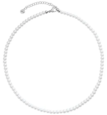 Produktbild von Wildcat Halskette - Small Synthetic Pearl Necklace - Silber - Chirurgenstahl 316L - wasserfest, langlebig, hautverträglich, Silber