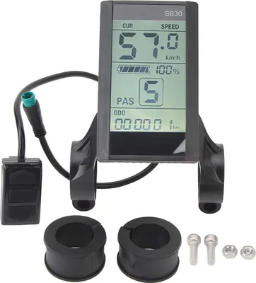 Obrázek produktu pro LCD displej pro elektrická kola 24 V 36V 48 V S830 s 5kolíkovou vodotěsnou zástrčkou pro koloběžky