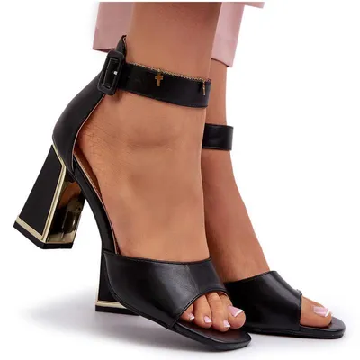 Produktbild von Elegante schwarze Damensandalen mit Absatz Rosazara 36