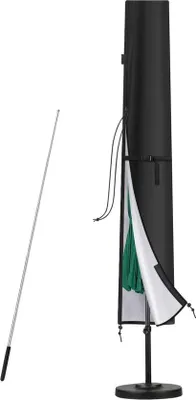 Produktbild von Famanu Schutzhülle für Sonnenschirm mit Stange - Ø 300 cm, wasserfest, 180 x 30/40 cm