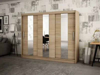 Produktbild von MINIO Kleiderschränk 250 cm POLE Sonoma Eiche