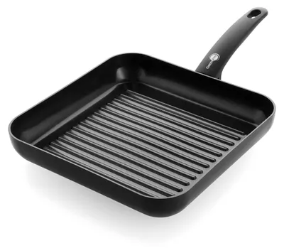 Grillpfanne 28 cm, keramisch, PFAS-frei, Antihaft, Induktion, spülmaschinenfest