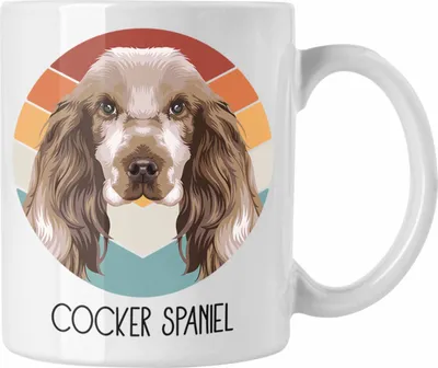 Produktbild von Trendation - Cocker Spaniel Besitzer Tasse Geschenk Lustiger Spruch Geschenkidee Cocker Spaniel Mama Papa (Weiß)