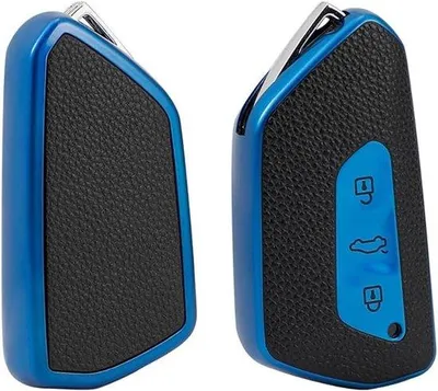Image de Porte-clés - Protection des clés - Sans clé - Voiture - Protection - TPU bleu