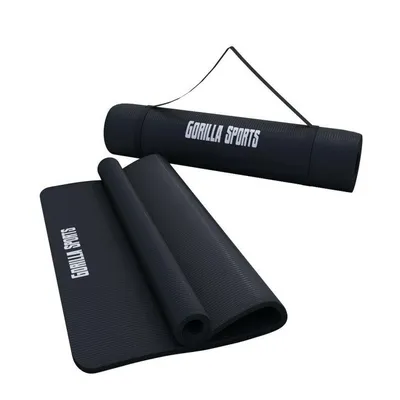 Obrázok produktu pre Gorilla Sports Podložka na jogu, 190 x 100 cm, čierna