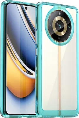 Produktbild von Schutzhülle für Realme 11 Pro Klar Rückseite Stoßfeste TPU Silikon Bumper Hülle Hellblau