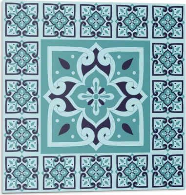 Produktbild von Muster Mit Floralen Motiven – Selbstklebende Fliesen – Wandverkleidung – Wandpaneel – PVC Fliesen – Vinylflisen – PCV Flisen – Selbstklebend – Wanddeko – 20 Stück 20 x 20 cm