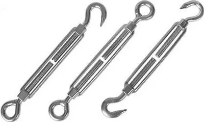 Produktbild von V4A Edelstahl Seilspanner Umlenkrolle Schäkel Kettenverbinder Bolzen Karabiner Spannschloß M8 Haken/Öse
