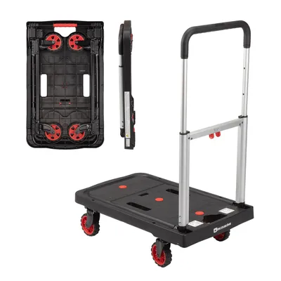Produktbild von Werkzeugkönig Plattformwagen klappbar, Alu-Rahmen, bis 150 kg Tragkraft