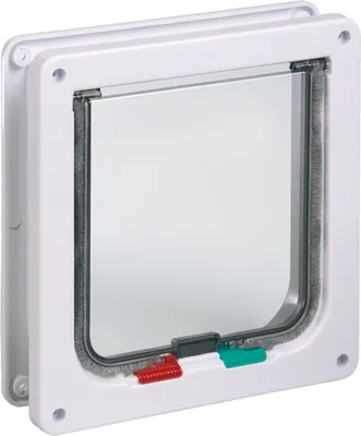 Produktbild von Karlie Katzenklappe Porta 4-Wege-Verschluss 23,5x5x25,2 cm Weiß