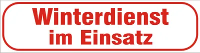 Produktbild von INDIGOS UG - Magnetschild "Winterdienst im Einsatz" 30 x 8 cm - Magnetfolie für Auto / LKW / Truck / Baustelle / Firma