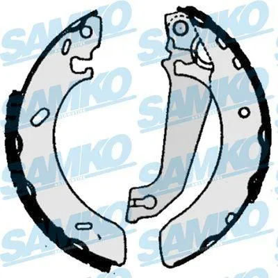Produktbild von SAMKO Bremsbackensatz Trommelbremse Hinten für FORD Escort VI Cabrio (ALL) 86050