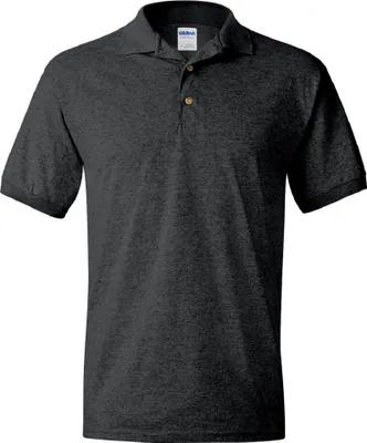 Image de Gildan DryBlend Polo pour homme, manches courtes BC496 (XL) (Gris foncé chiné)