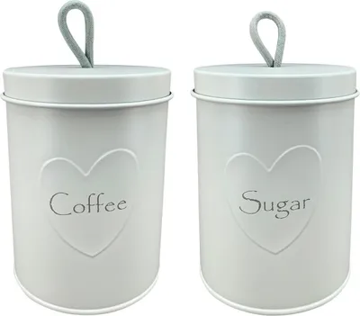 Immagine prodotto di Exner | Set di contenitori da cucina - 1,4 l - Bianco - Design a cuore - Pratica conservazione - Organizzazione elegante