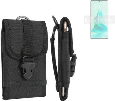Produktbild von K-S-Trade Holster Handy Hülle kompatibel mit Oppo Reno9 Pro+ Holster Handytasche Gürtel Tasche Schutz Hülle Robust Outdoor schwarz