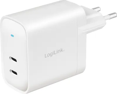 Immagine prodotto di Logilink Steckdosenadapter, 2x USB-C, GaN, 40W