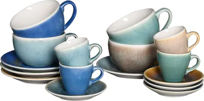Produktbild von CreaTable, 24336, Caldera Mix, Tassen-Set 16-tlg, Steinzeug