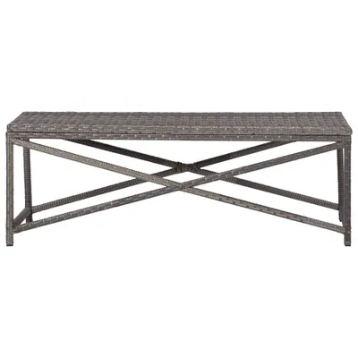 Immagine prodotto di Panchina da giardino 120 cm in poly rattan grigio