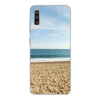 Produktbild von MuchoWow® Handyhülle Schutzhülle Hülle für Samsung Galaxy A70 Strand - Sand - Meer Silikon Softcase Handy Hülle - Schutzhaube