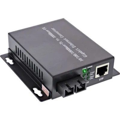 Obrázok produktu pre InLine® 66659B Sieťový mediálny konvertor 10/100/1000Mb/s TP na optické vlákno (SC Duplex), SM, 20 km