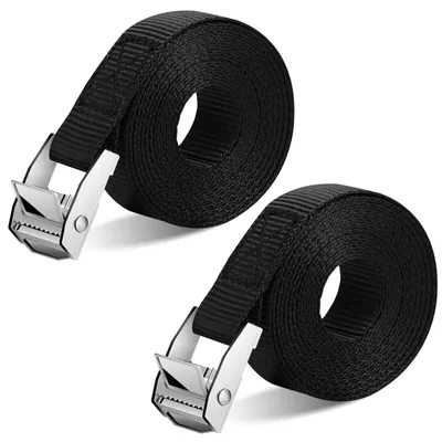 Zdjęcie produktu dla Pasy nośne, 5 metrów, 2 sztuki, czarne, szerokość 25 mm, udźwig 250 kg
