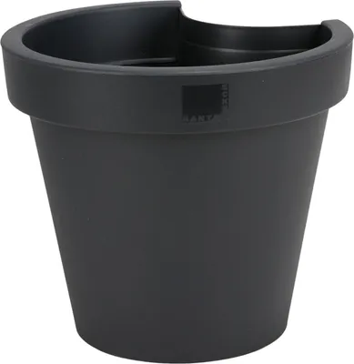 Produktbild von 9x Regenrinnentopf Ø 24cm Blumentopf für Fallrohr schwarz Pflanzenkorb