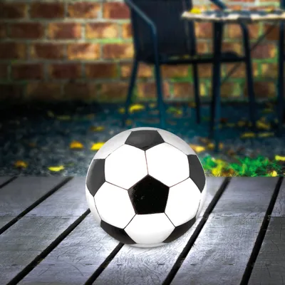 Produktbild von esotec Solar Fußball-Dekoleuchte 27cm Gartenkugel Kugelleuchte wetterfest 102687