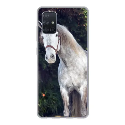 Produktbild von MuchoWow® Handyhülle Schutzhülle Hülle für Samsung Galaxy A71 Pferd - Halfter - Natur Silikon Softcase Handy Hülle - Kartenbesitzer