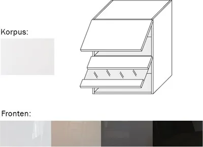 Immagine prodotto di Pensile (EST-WES/60) 60cm inserto in vetro bianco perla opaco frontale acrilico colore selezionabile