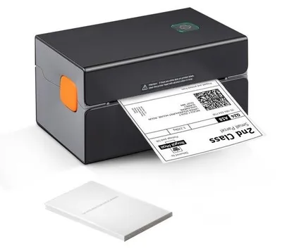 Produktbild von Thermo-Etikettendrucker 175x109x94mm - Edikettendruckgerät mit 300DPI Auflösung - Labeldrucker für Versandetiketten - Bluetooth/USB - Automatische Etikettenerkennung - Kompatibel mit Windows, Mac OS, Linux, Chromebook