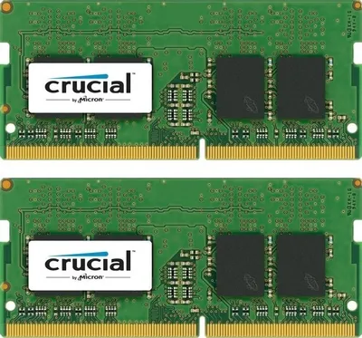 Zdjęcie produktu dla Crucial 16GB (2x8GB) DDR4 2400 SODIMM 1.2V, 16 GB, 2 x 8 GB, DDR4, 2400 MHz, 260-pin SO-DIMM