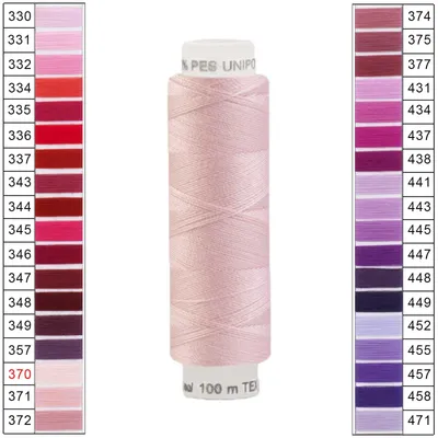 10 x 100m / 1 Spule Unipoly 120 TEX14x2 Polyester pastellrosa