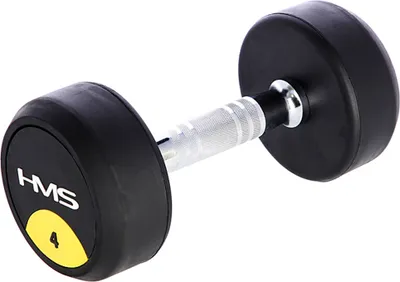 Zdjęcie produktu dla Hantla gumowa Fitness Hantla do ćwiczeń Kształt Metal Guma Czarny 4kg HMS HG PRO