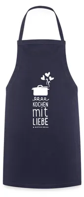 Produktbild von Spreadshirt Kochen Mit Liebe Herz Spruch Kochschürze, One size, Navy