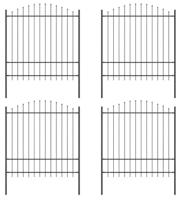 Obrázek produktu pro vidaXL Zahradní plot WOERDEN, 4 kusy, 170 x 215 cm, šedá barva