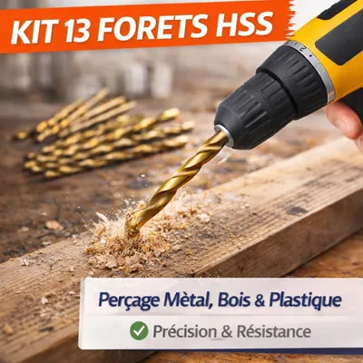 Image de Set de 13 Forets Métal HSS – 1,5 à 6,5 mm