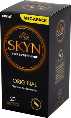 Obrázok produktu pre Unimil Skyn Originál Bezlateńové prezervatívy, 20 kusov