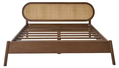 Produktbild von Bett mit Lattenrost aus Mindi-Holz