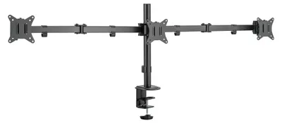 Produktbild von PureMounts Monitorhalterung Tischhalterung 17-32 Zoll VESA 75 100 Halterung – für 3 Monitore